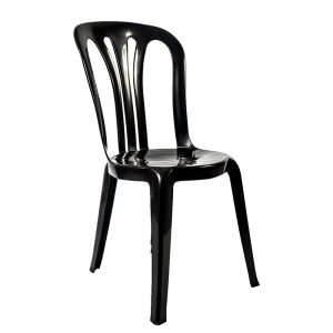 silla de resina negra