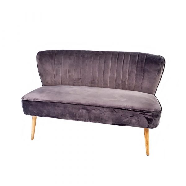 sofà de vellut gris