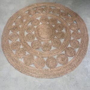 Alfombra redonda de fibras naturales-140cm