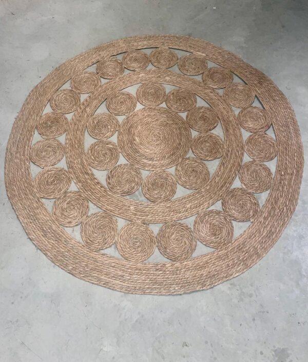 Alfombra redonda de fibras naturales-140cm