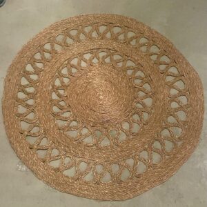 Alfombra redonda en forma de bucles-144cm