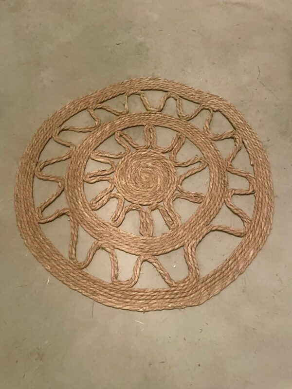 Alfombra redonda en forma de sol-80cm