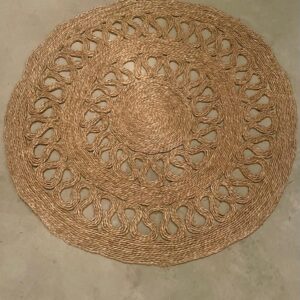 Alfombra redonda de fibra natural – 120 cm
